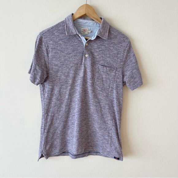 Faherty Polo Shirt Short Sleeves Men’s size S Purple Pink Stripes - Picture 1 of 9